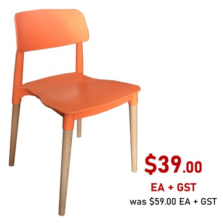 Florence Stackable Side Chair, Orange Florence Stackable Side Chair, Orange
